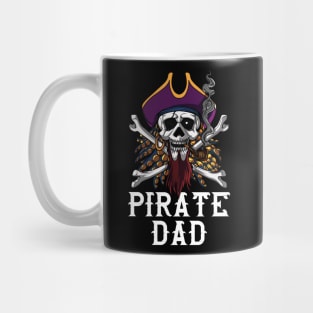 Pirate Dad Skull Crossbones Mug